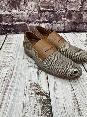 Ferro Aldo Mens Penny Loafers Shoes Sidney Size 9 Brown